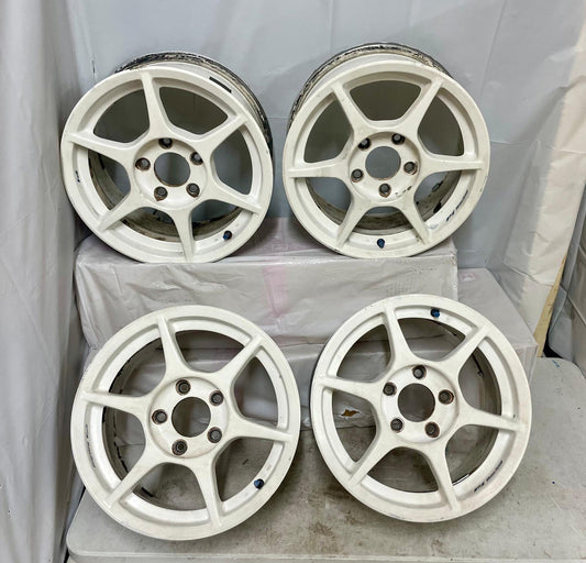 Buddy Club P1 Racing Wheels Flat Face (RARE) 15x7 5x100 stud pattern