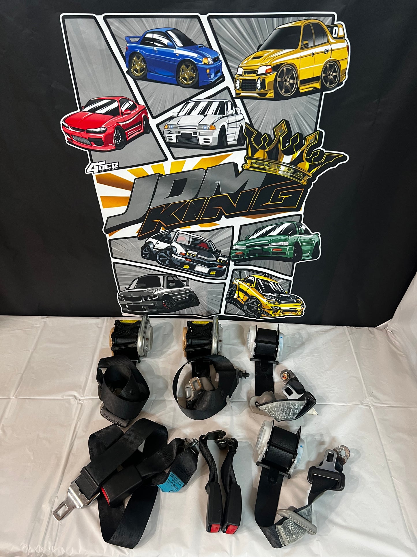 MITSUBISHI LANCER Evolution 9 CT9A Full Seat Belt Set.