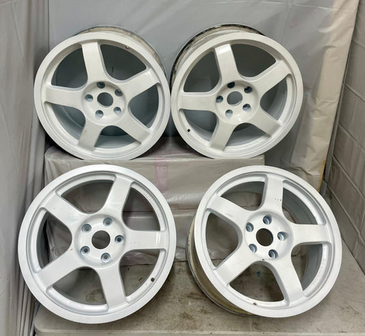 ENKEI EVO TARMAC RARE 17x8 wide WHEELS 5x114.3 +35 OEM Colour & Used Condition.