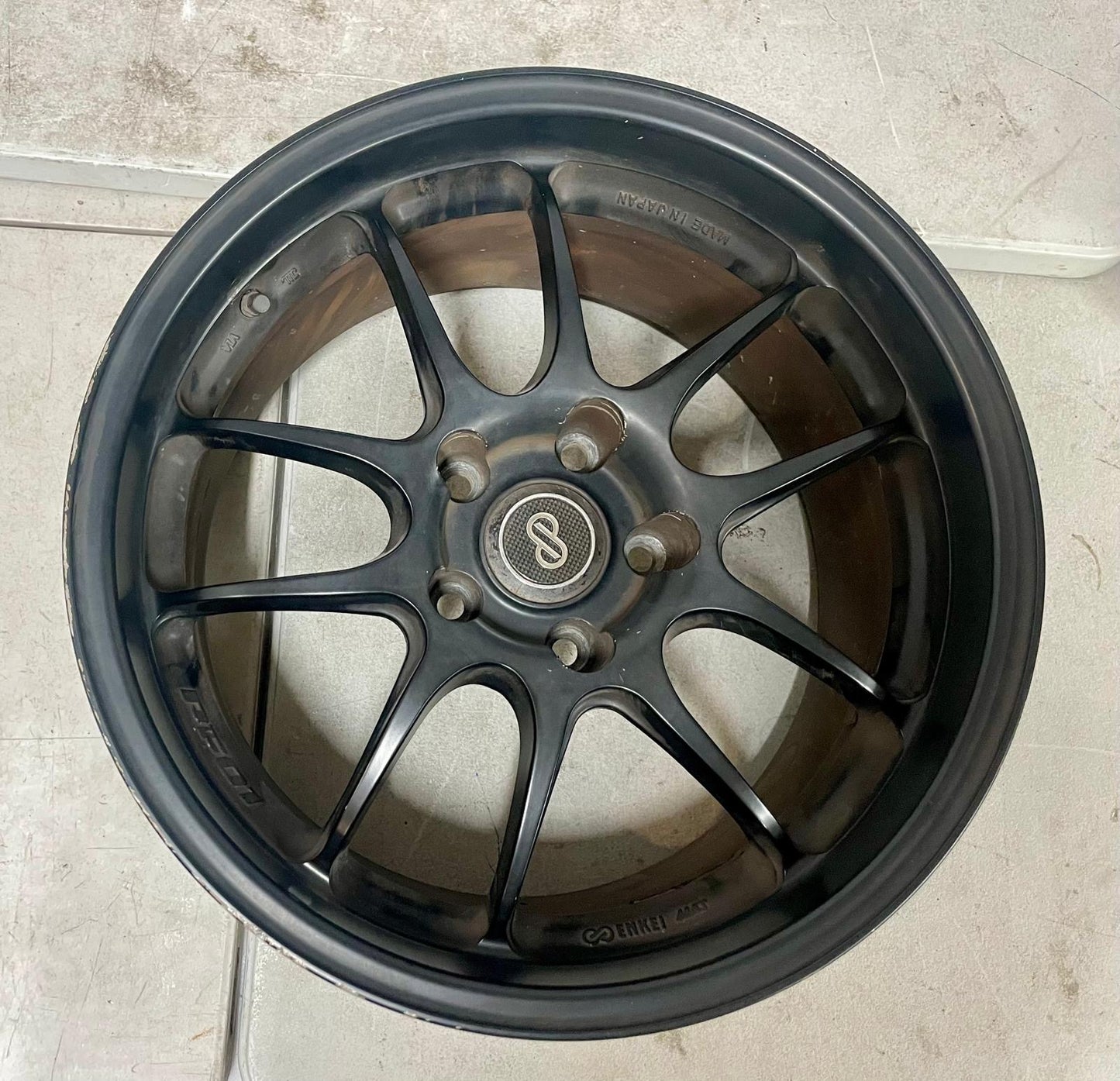 ENKEI PF01 WHEELS GENUINE SET 17x9 +35 (USED) 5x114.3