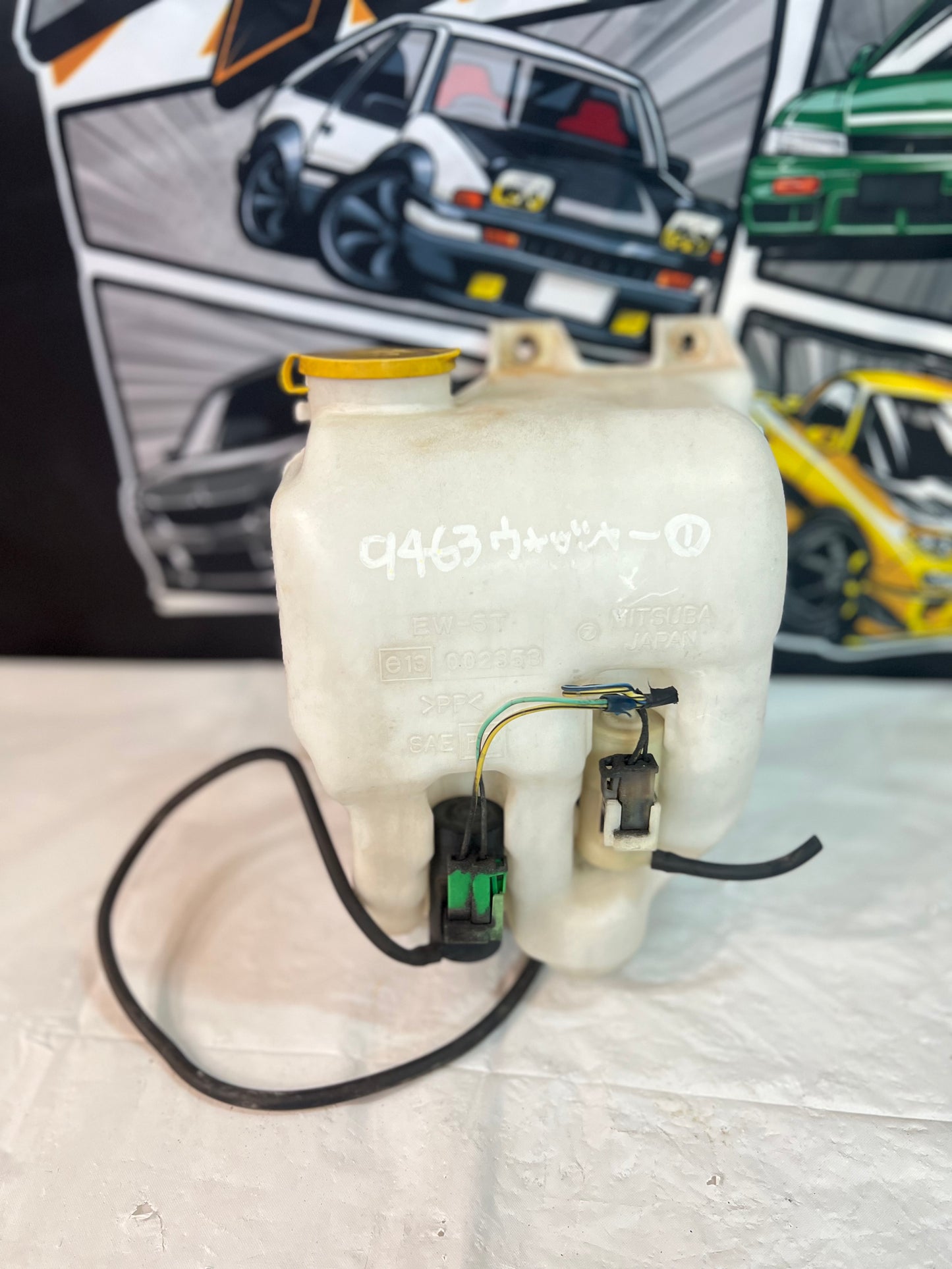 Subaru Impreza STI Gc8 Coupe     JDM twin pump washer bottle suits front & Rear wiper model. (Discontinued item)