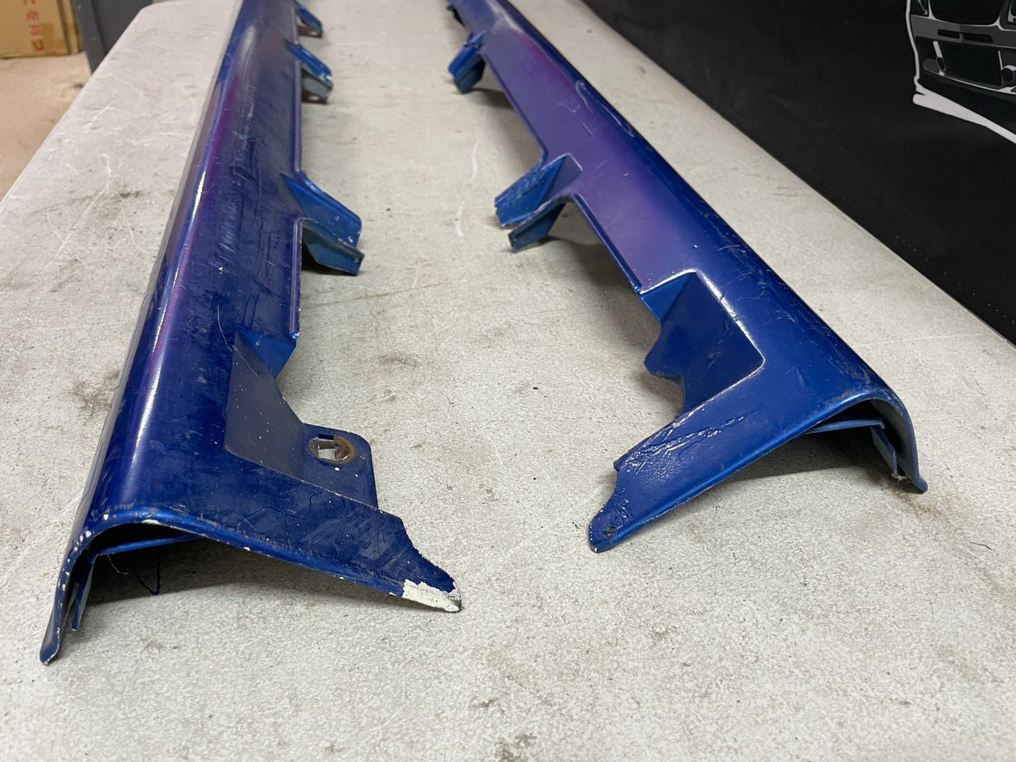 Nissan Silvia S14/200sx Side skirts with end caps. Kouki/ADM (damaged)