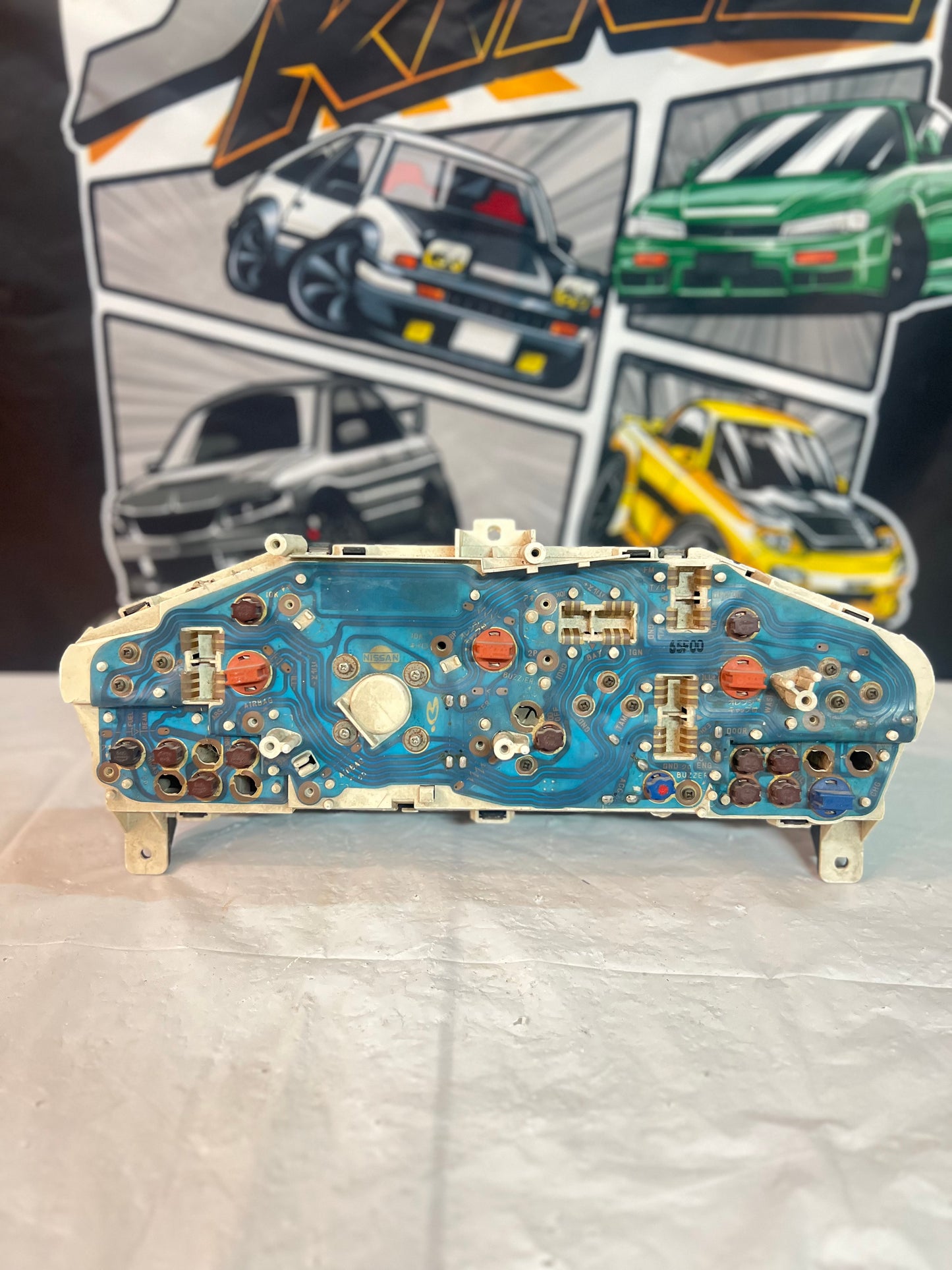Nissan Silvia S14 200sx Zenki instrument cluster (used) 162946km black face. JDM.