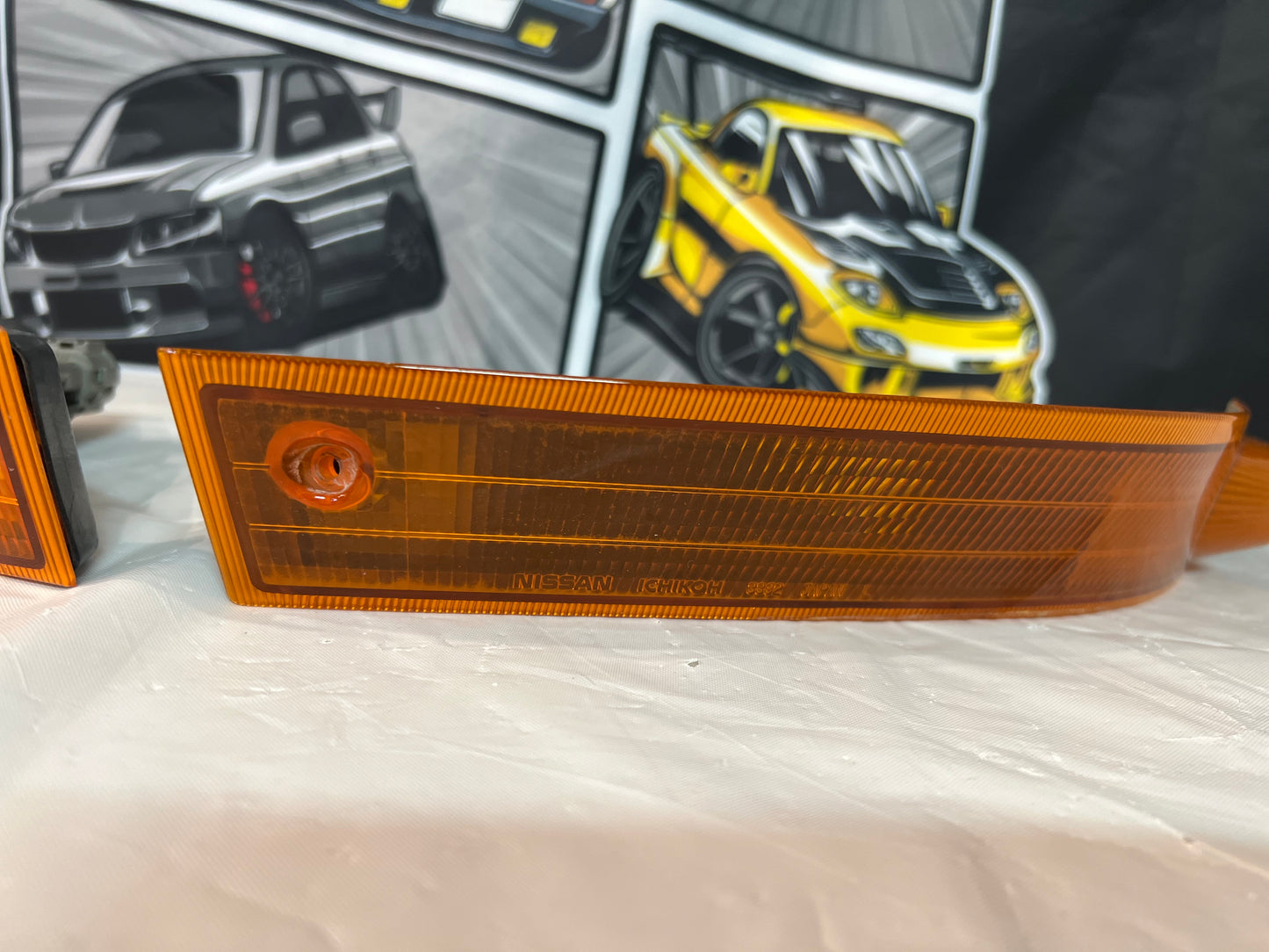 Nissan S14 Silvia 200sx JDM front bar indicators. (Sold in pairs)