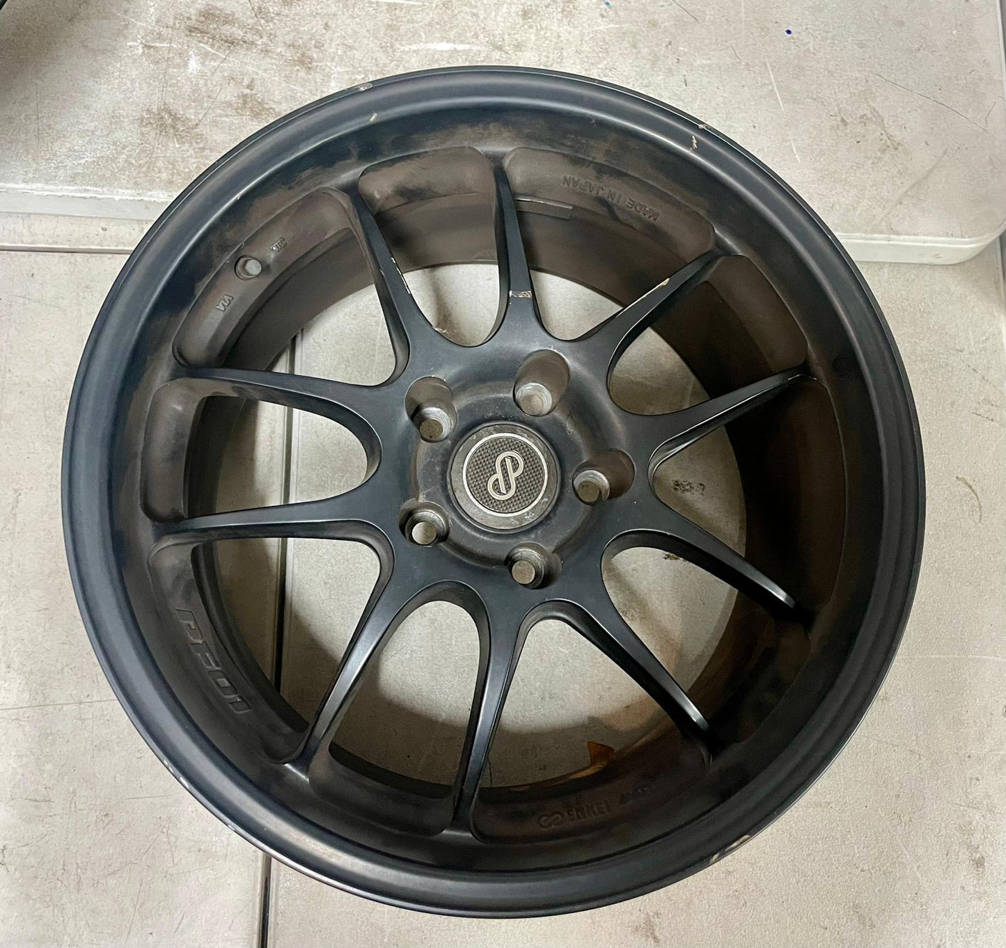 ENKEI PF01 WHEELS GENUINE SET 17x9 +35 (USED) 5x114.3
