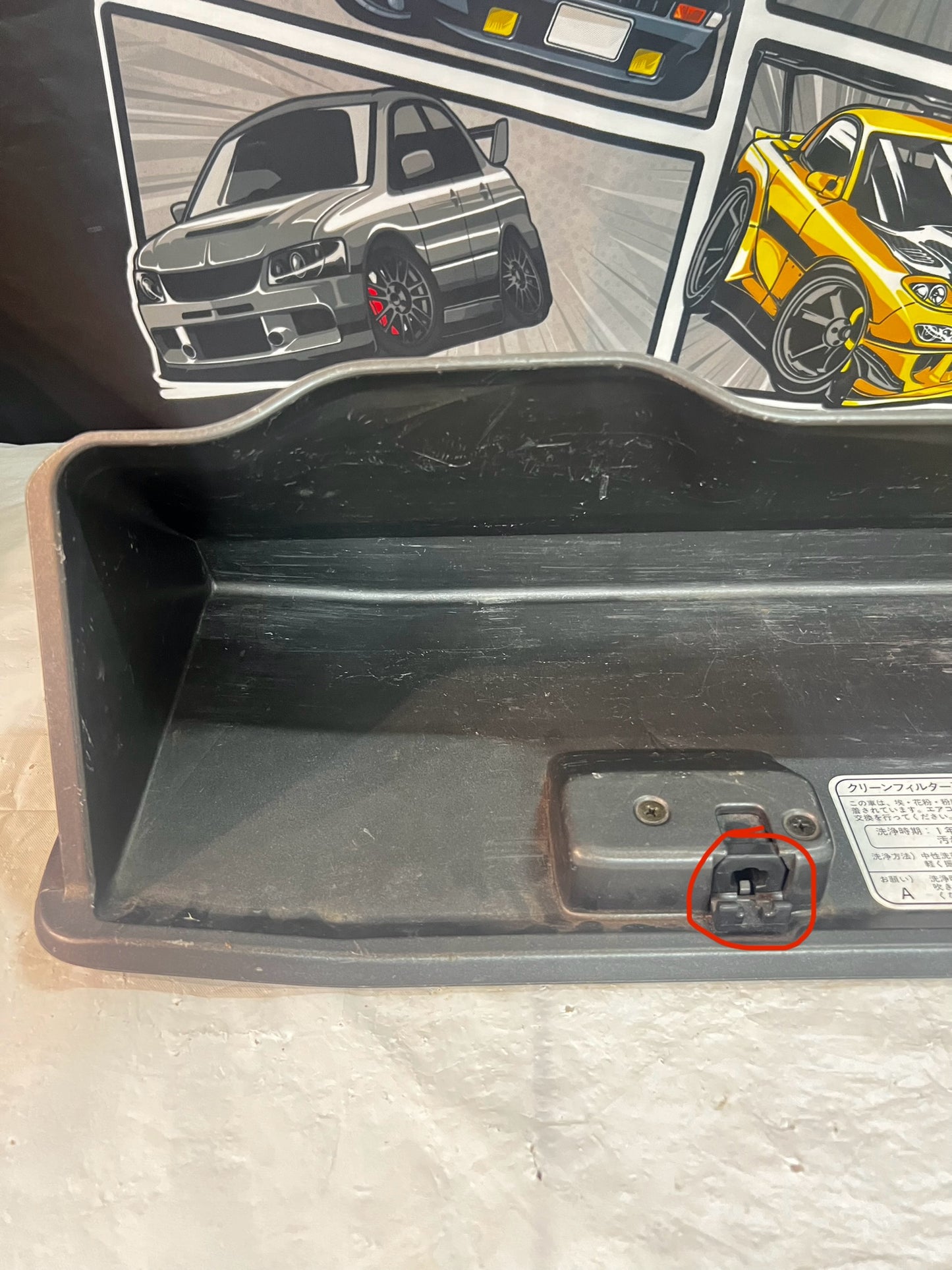 NISSAN SILVIA S15 200SX GLOVE BOX LID (used) broken handle & latch