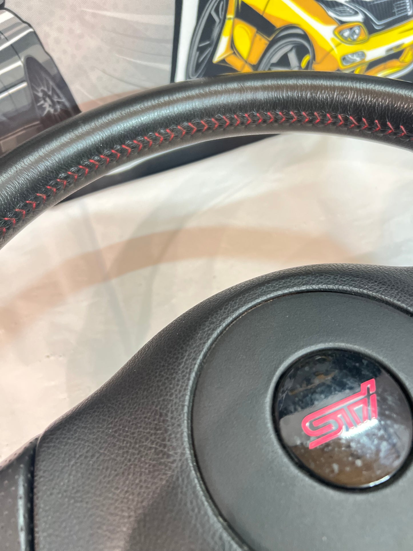 SUBARU Wrx Sti Blobeye & Hawkeye OEM Steering Wheel + Air Bag