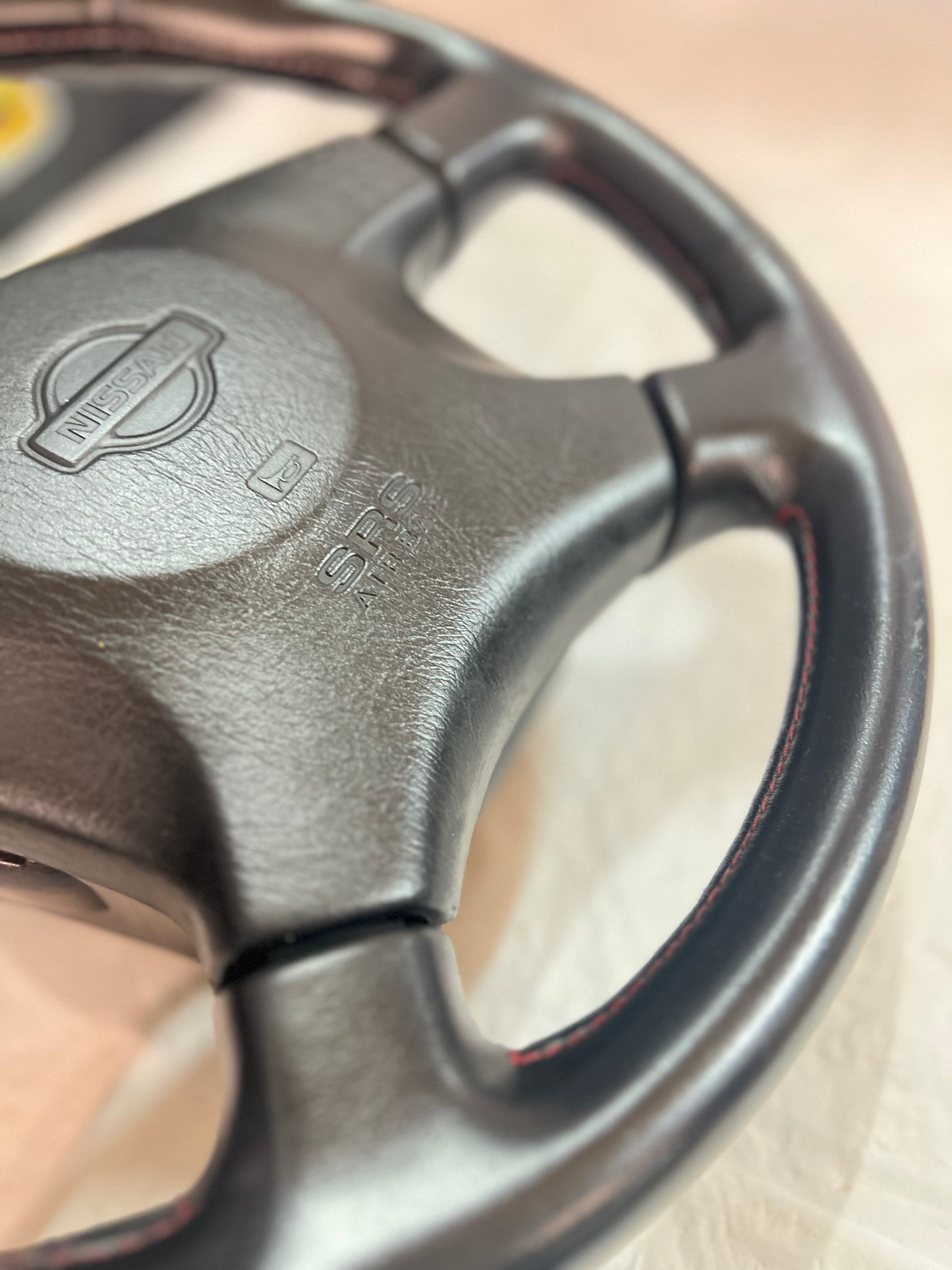 Nissan Skyline BCNR33 R33 GTR SERIES 3 OEM Steering Wheel + Air Bag (red stitch) (A)