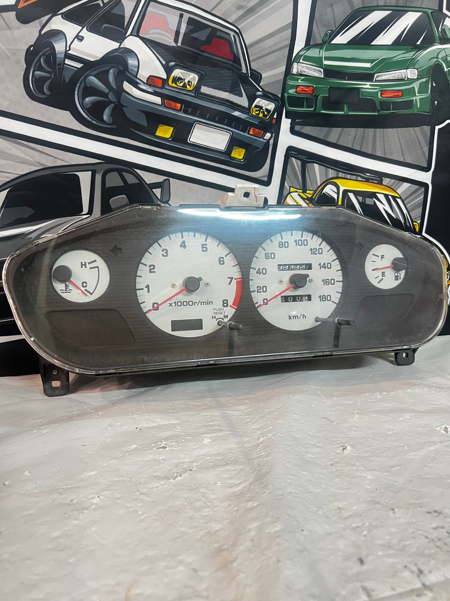 NISSAN SILVIA S14 200sx JDM SERIES 2 CLUSTER (white face) 87,927km