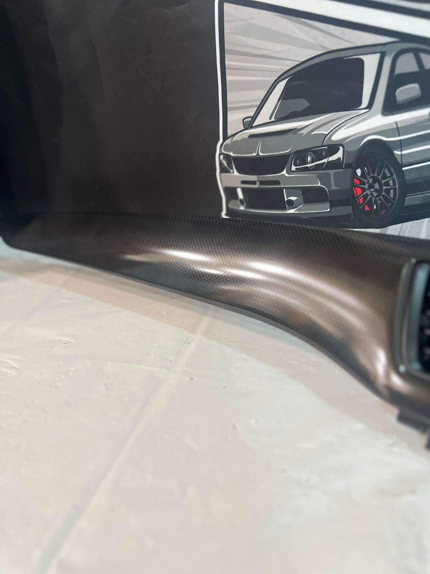 Mitsubishi Lancer Evolution 7/8/9 CT9A Carbon Dash insert + ACD switch. (C)