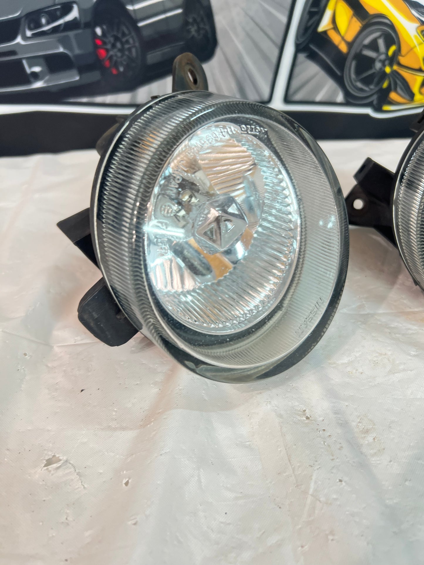 Nissan Silvia S15 200sx Fog Lights OEM. Suit Aero & Non Aero Bar.       (Mint chrome) (A)