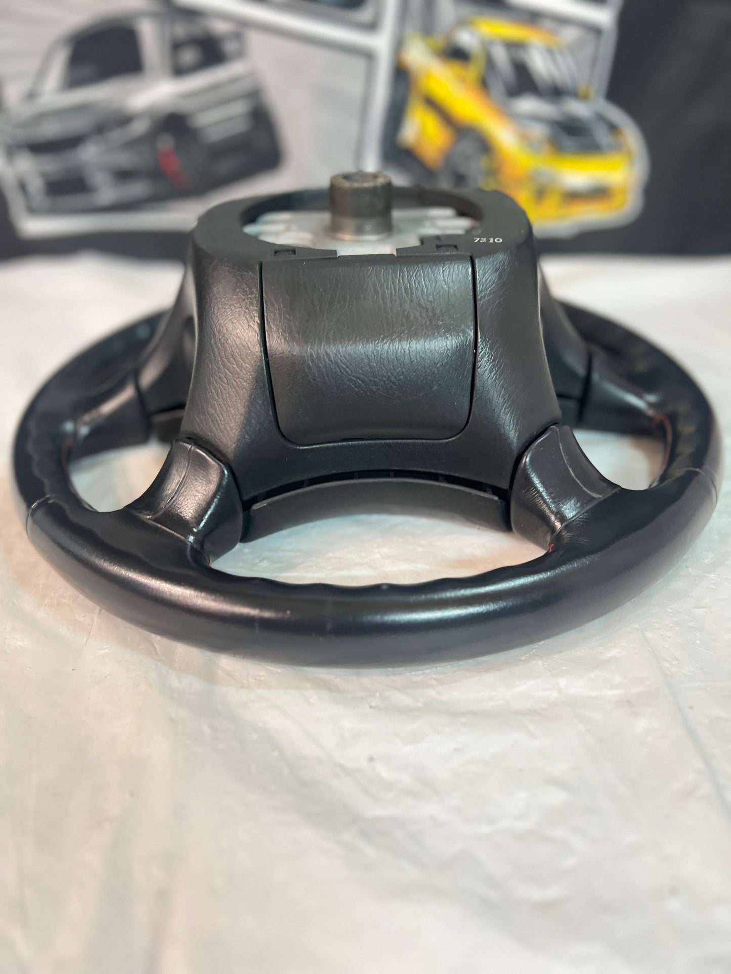 Nissan Skyline BCNR33 R33 GTR SERIES 3 OEM Steering Wheel + Air Bag (red stitch) (A)